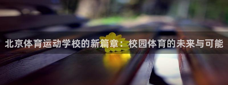 公海赌赌船官方正版app娱乐平台：北京体育运动学校的新篇章：